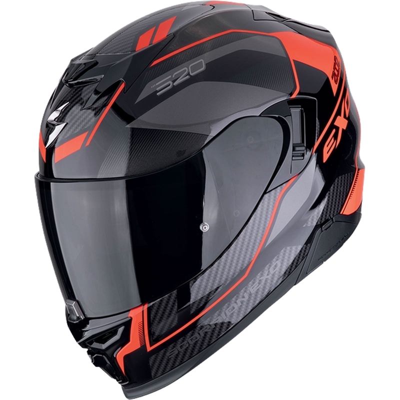 Integreeritud mootorratta kiiver Scorpion EXO-520 EVO AIR LENA must-punane allahindlus