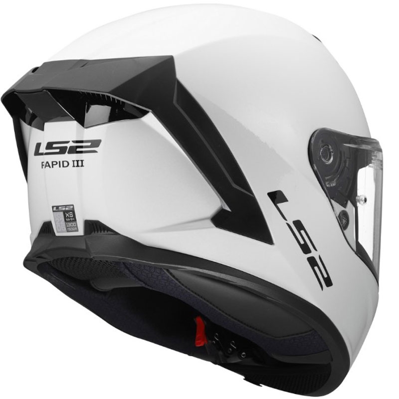 Täismaskiiver mootorrattale LS2 FF820 Rapid III Solid läikiv valge