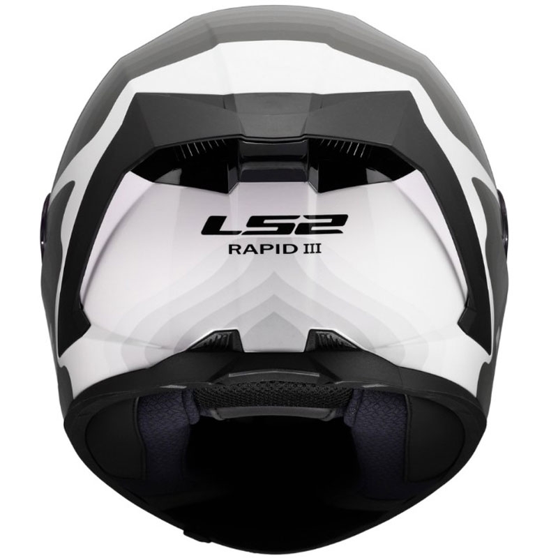 LS2 FF820 Rapid III Flow täisnäoga mootorrattakiiver, läikiv valge-hall