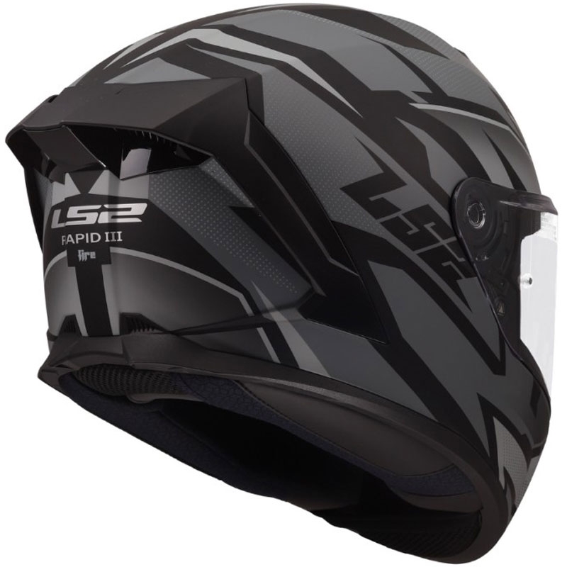 Täismaskiiver mootorrattale LS2 FF820 Rapid III Xtrem matt must-hall