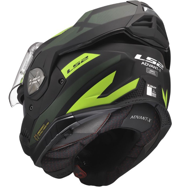 Ülesklapitav mootorrattakiiver LS2 FF901 Advant X Nova matt fluokollane-must