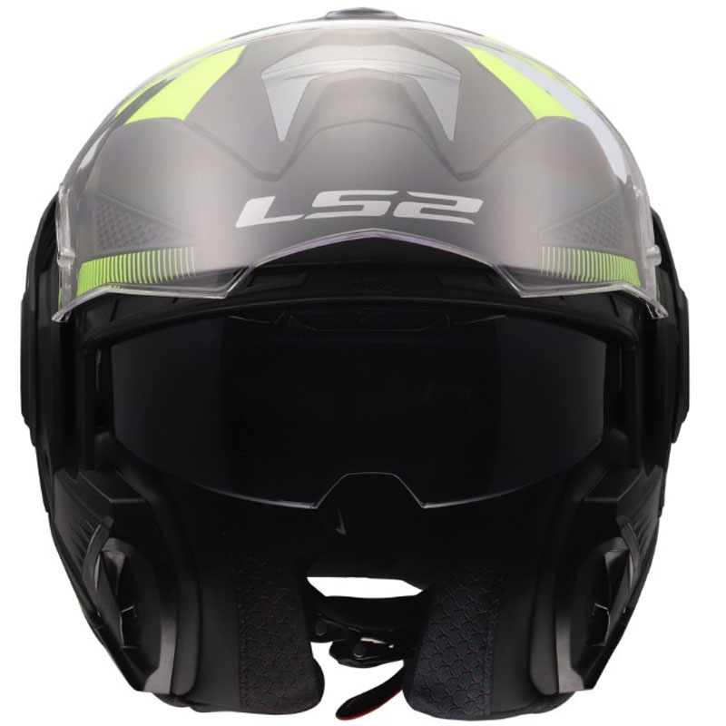 Ülesklapitav mootorrattakiiver LS2 FF901 Advant X Nova matt fluokollane-must