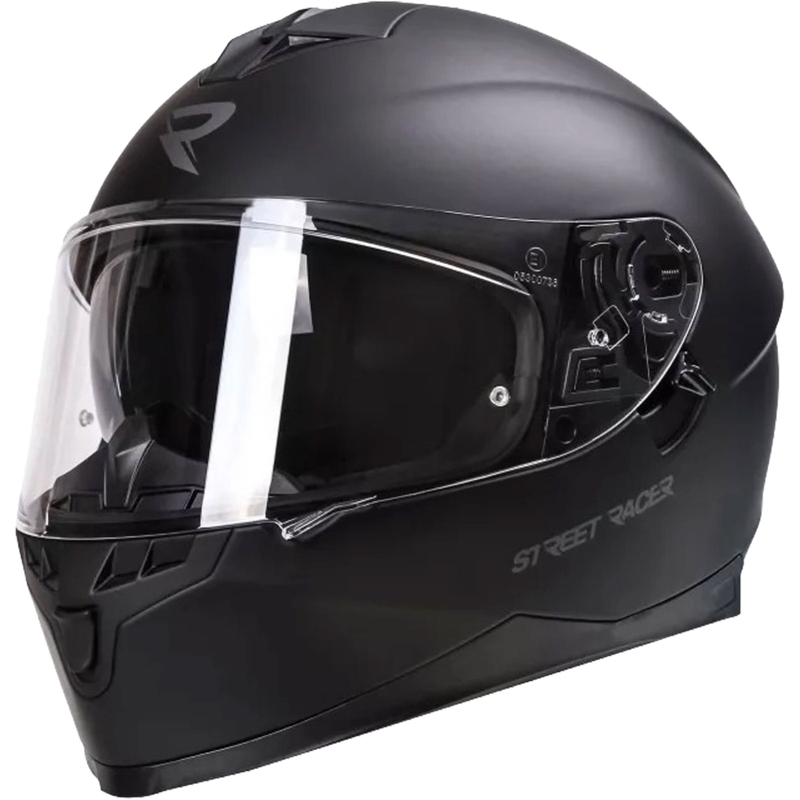 Integreeritud mootorratta kiiver Street Racer Magna must matt