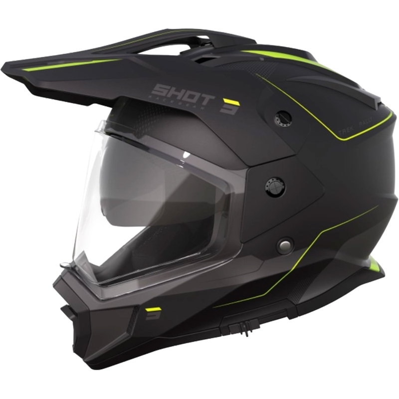 Enduro kiiver Shot Trek Rally must-fluo kollane