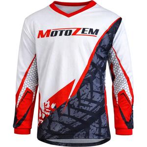 Laste motokrossisärk MotoZem Ground MX valge-must-punane