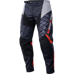 MotoZem Ground MX krossipüksid must-valge-punane