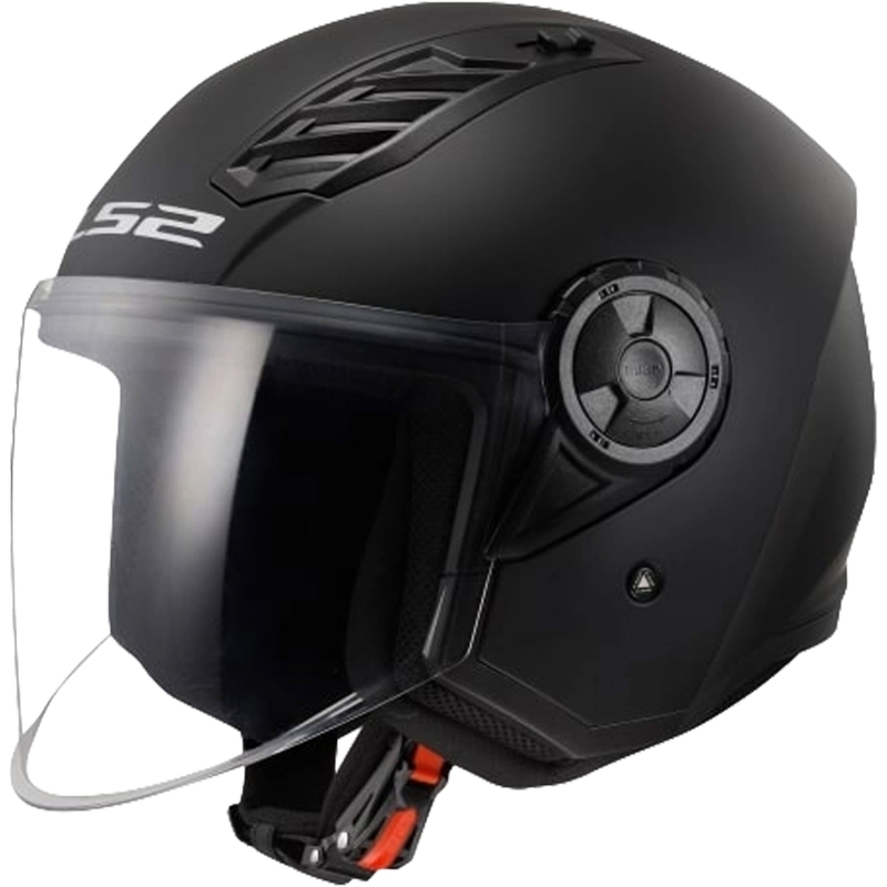 LS2 OF616 Airflow II Solid Matte Black Avatud mootorratta kiiver
