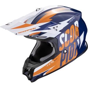 Motokrossi kiiver Scorpion VX-16 EVO AIR Slanter sini-oranž allahindlus