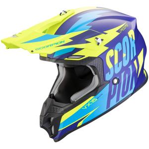 Motokrossikiiver Scorpion VX-16 EVO AIR Slanter matt sinine-fluo kollane allahindlus