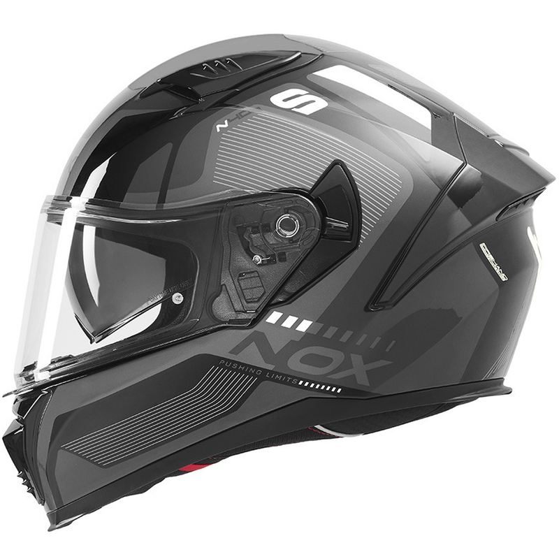 Täismaskiiver mootorrattale NOX N402 Mentor must-valge