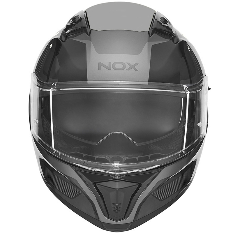 Täismaskiiver mootorrattale NOX N402 Mentor must-valge