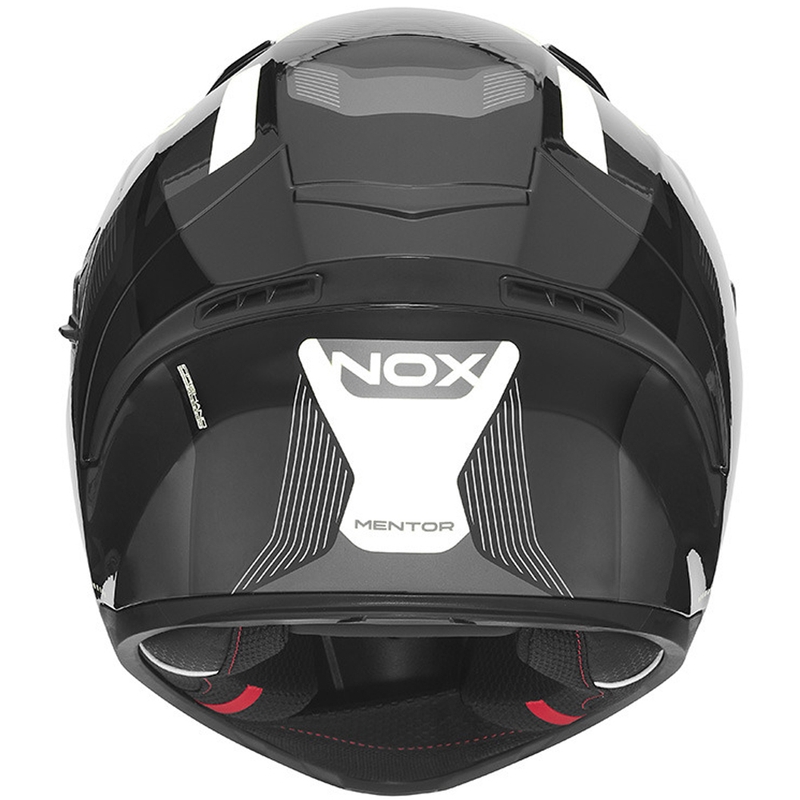 Täismaskiiver mootorrattale NOX N402 Mentor must-valge