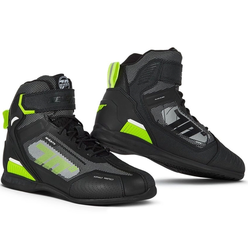 Mootorrattasaapad SEVENTY DEGREES SD-BR2 Veloce must-fluo kollane