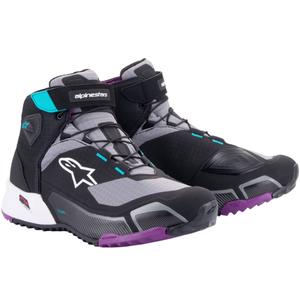 Alpinestars naiste Stella CR-X Drystar must-hall-violett-türkiissinine mootorratta saapad