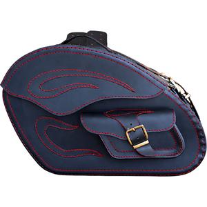 Nahast mootorrattakotid RSA S266A must-punane