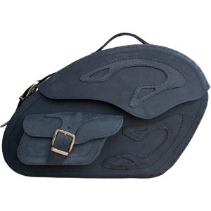 Nahast mootorrattakotid RSA S269 mustad