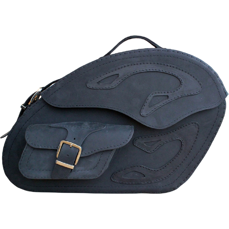 Nahast mootorrattakotid RSA S269 mustad