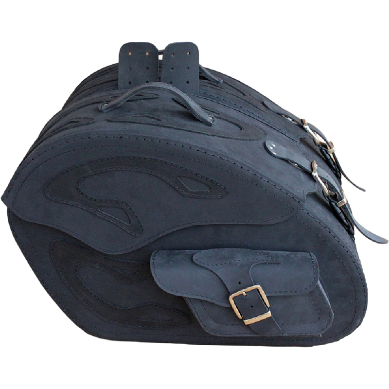 Nahast mootorrattakotid RSA S269 mustad