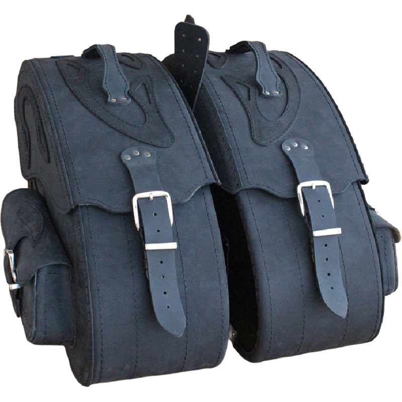 Nahast mootorrattakotid RSA S269 mustad