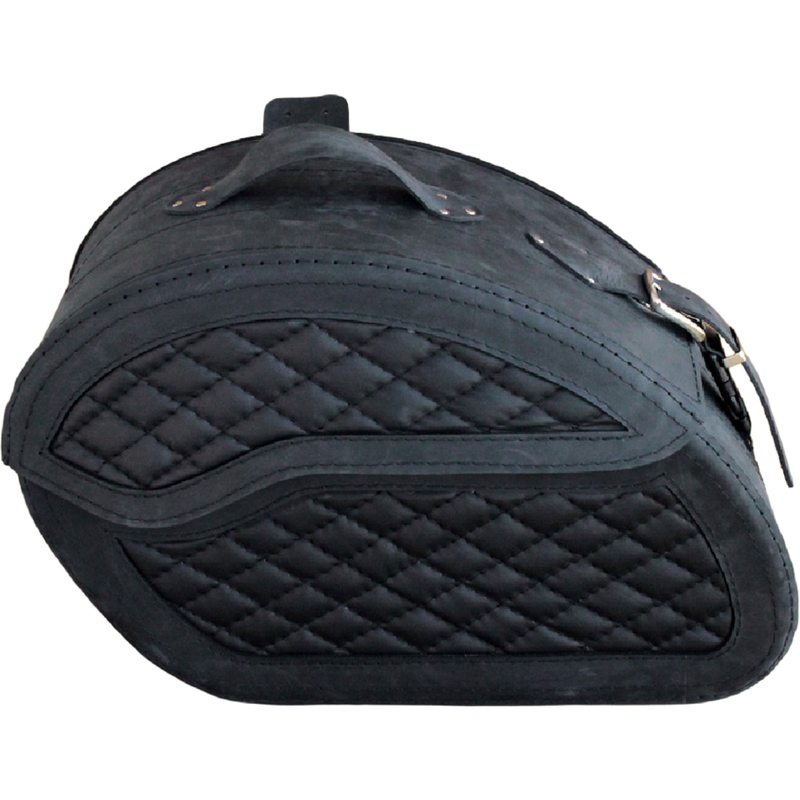 Nahast mootorrattakotid RSA S264 mustad