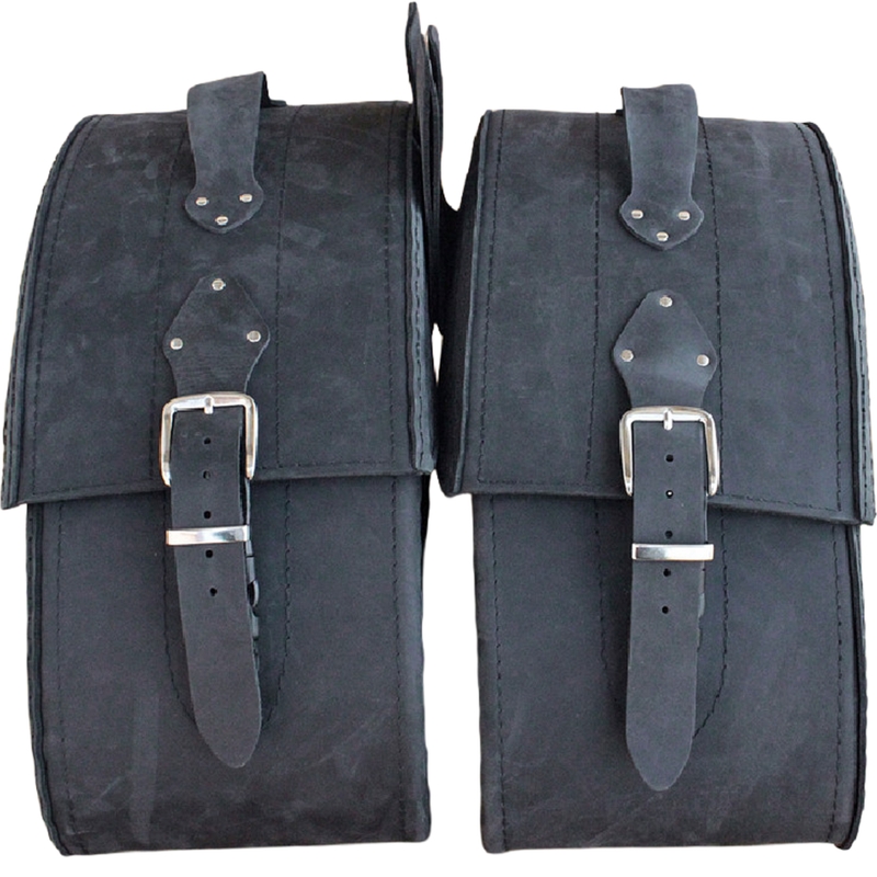Nahast mootorrattakotid RSA S264 mustad