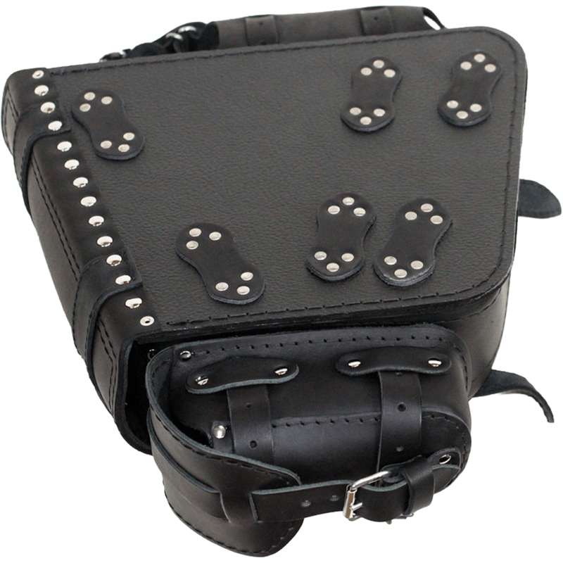 Nahkne mootorrattakott RSA S49 HD Softail must