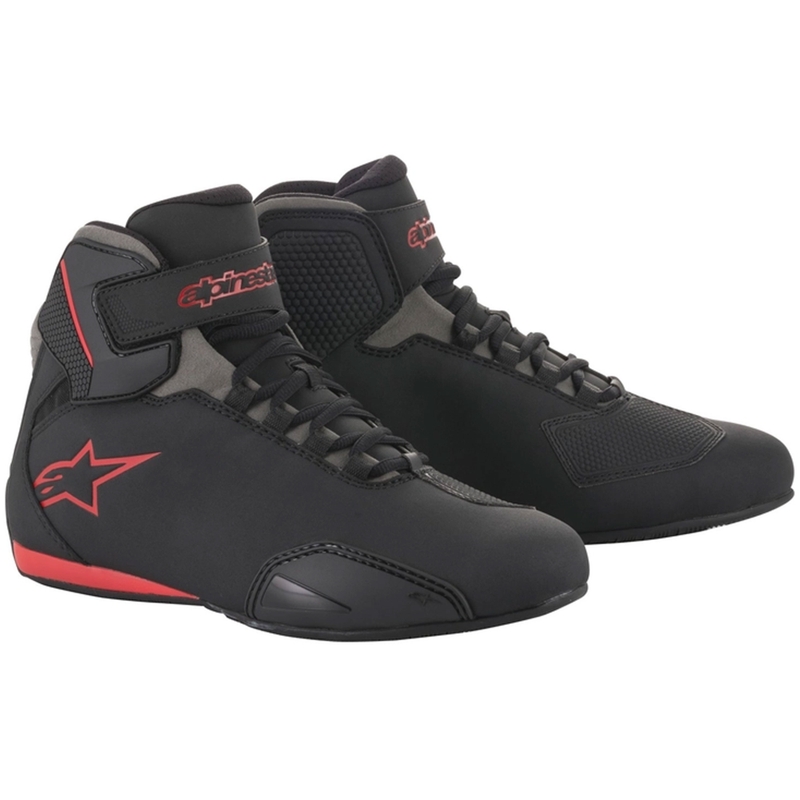 Alpinestars Sector Mustad ja punased mootorratta saapad