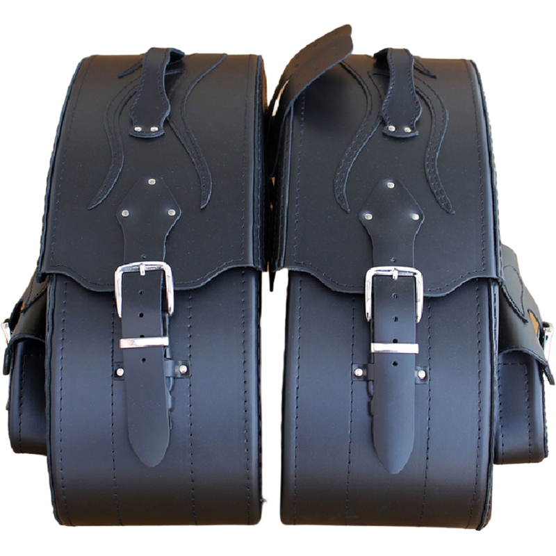 Nahast mootorrattakotid RSA S266A mustad