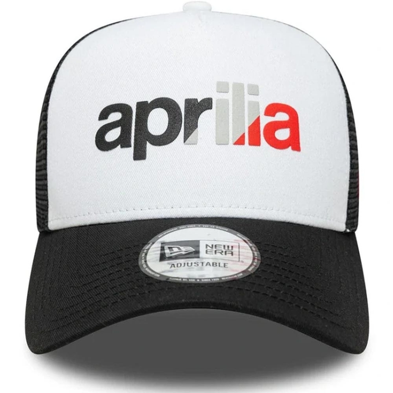 Aprilia 9forty Be A Racer nokamüts logoga must-valge