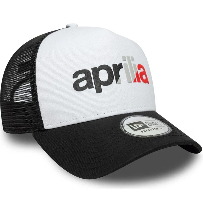Aprilia 9forty Be A Racer nokamüts logoga must-valge