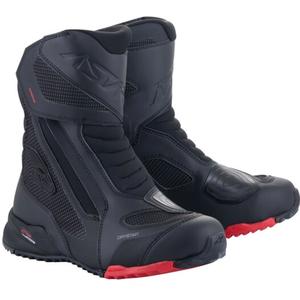 Alpinestars RT-7 DRYSTAR mustad ja punased mootorrattasaapad