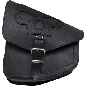 Nahkne mootorrattakott RSA S66 Skull HD Softail must