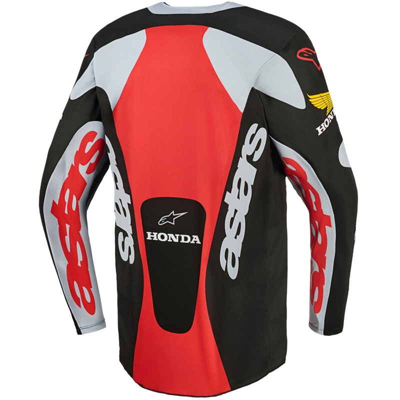 Alpinestars Racer Veil Honda motokrossisärk must-hall-punane-kollane