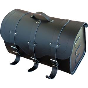 Nahkne mootorrattakohver lukuga RSA K155 must