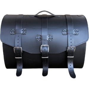 Nahkne mootorrattakohver lukuga RSA K451 must