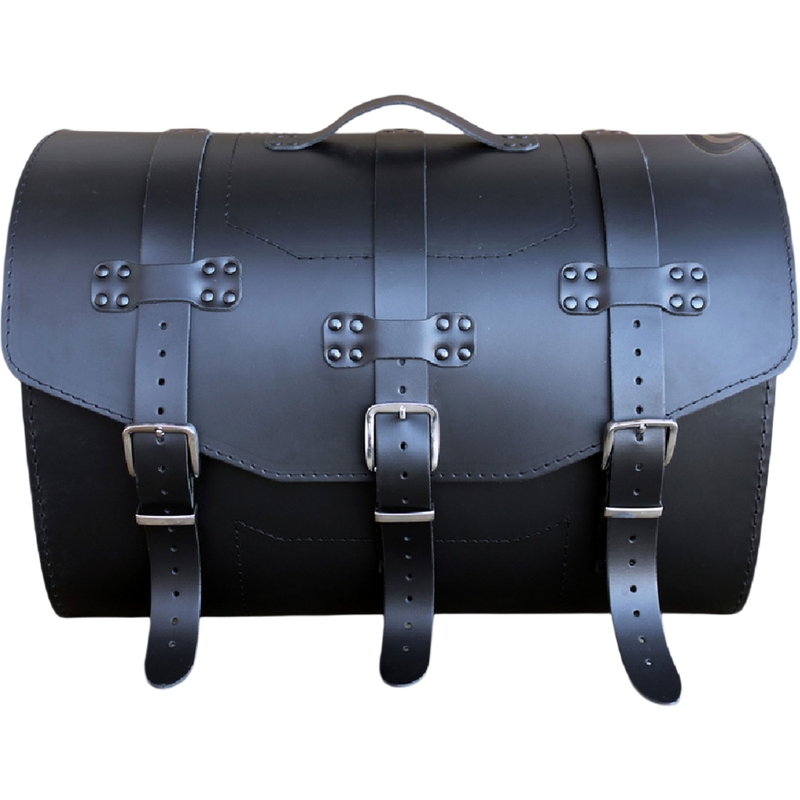 Nahkne mootorrattakohver lukuga RSA K451 must