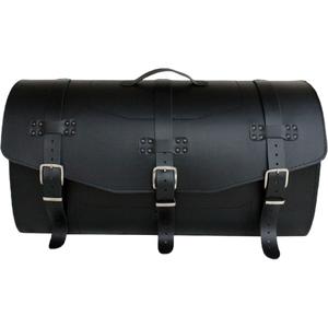 Nahkne mootorrattakohver lukuga RSA K461 must