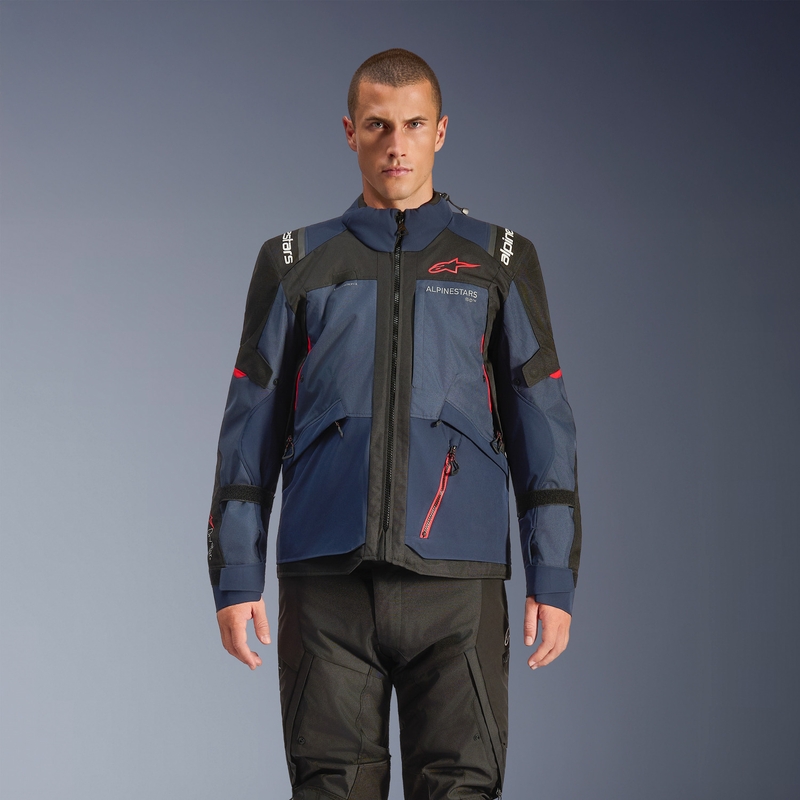 Alpinestars Andes V4 Drystar Mootorratta Jakk Tume Sinine-Sinine-Must