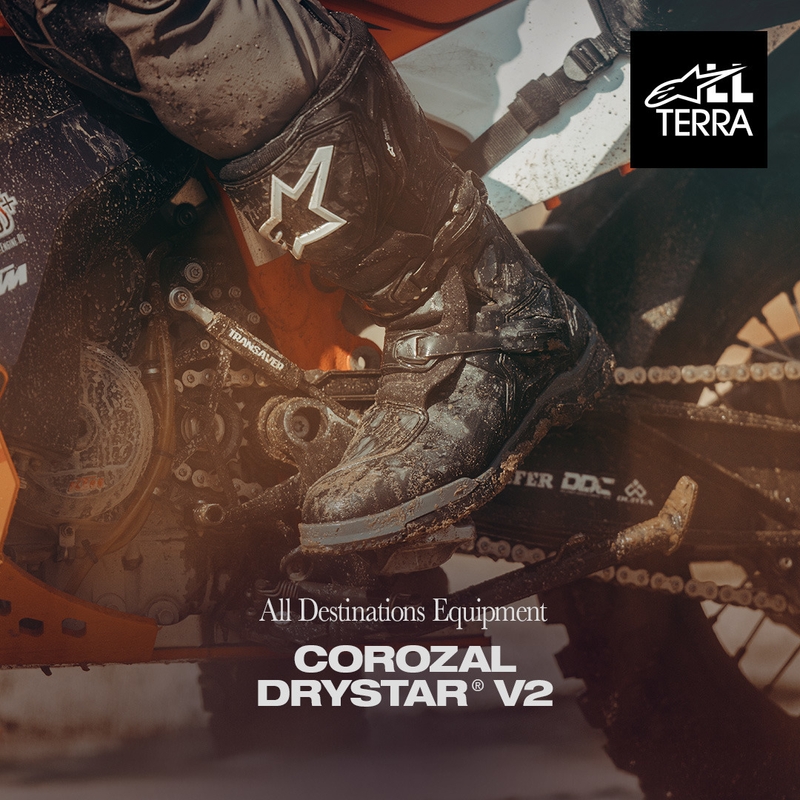 Alpinestars Corozal V2 Adventure Drystar mootorrattasaapad mustad
