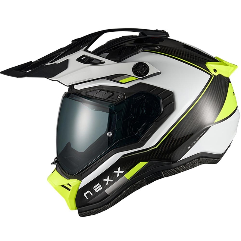 Enduro mootorrattakiiver Nexx X.Rally Raid valge-fluorestseeriv kollane