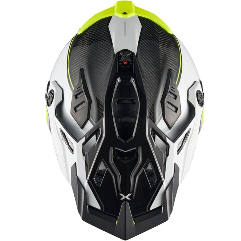 Enduro mootorrattakiiver Nexx X.Rally Raid valge-fluorestseeriv kollane