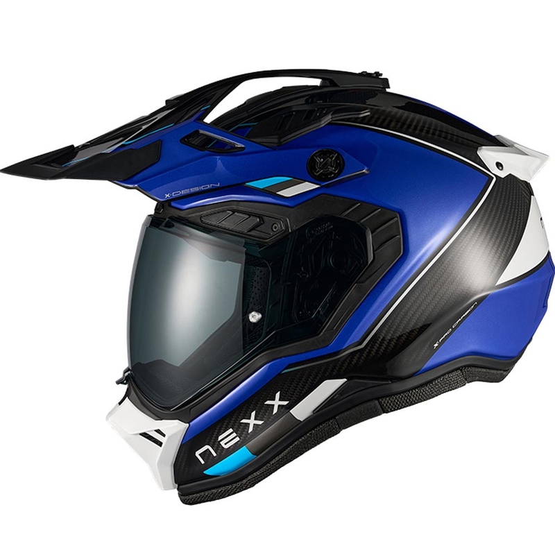 Enduro mootorrattakiiver Nexx X.Rally Raid sini-valge