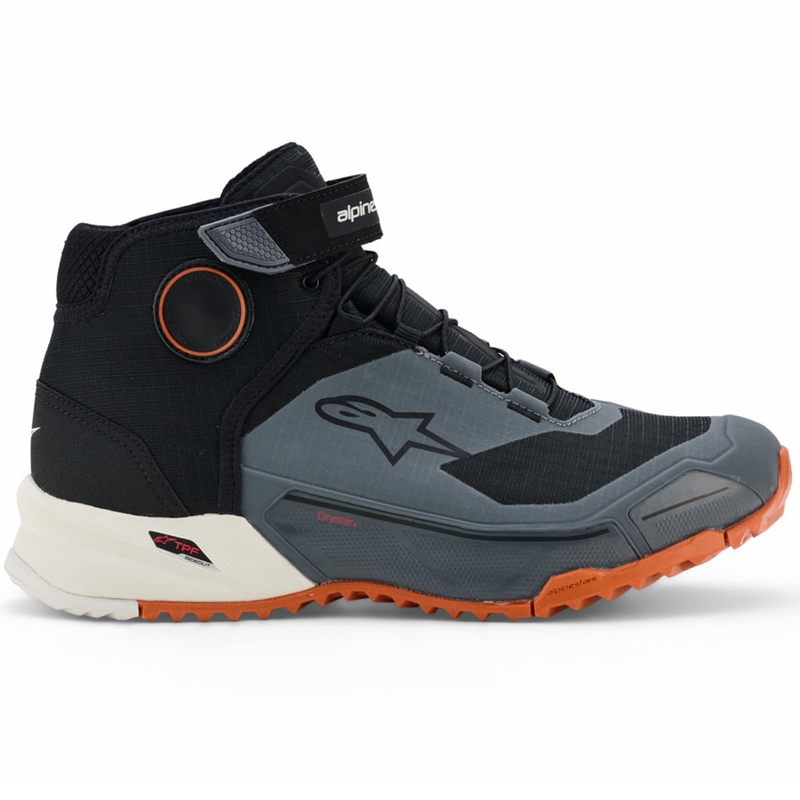 Alpinestars CR-X Drystar mootorrattasaapad must-tumehall-oranž