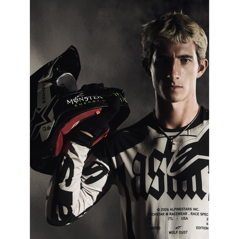 Alpinestars Techstar piiratud väljaande motokrossisärk Wolf Dust liiva-must
