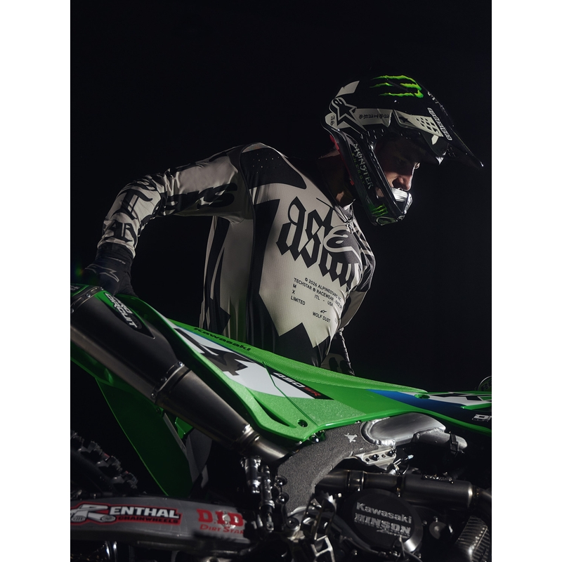 Alpinestars Techstar piiratud väljaande motokrossisärk Wolf Dust liiva-must