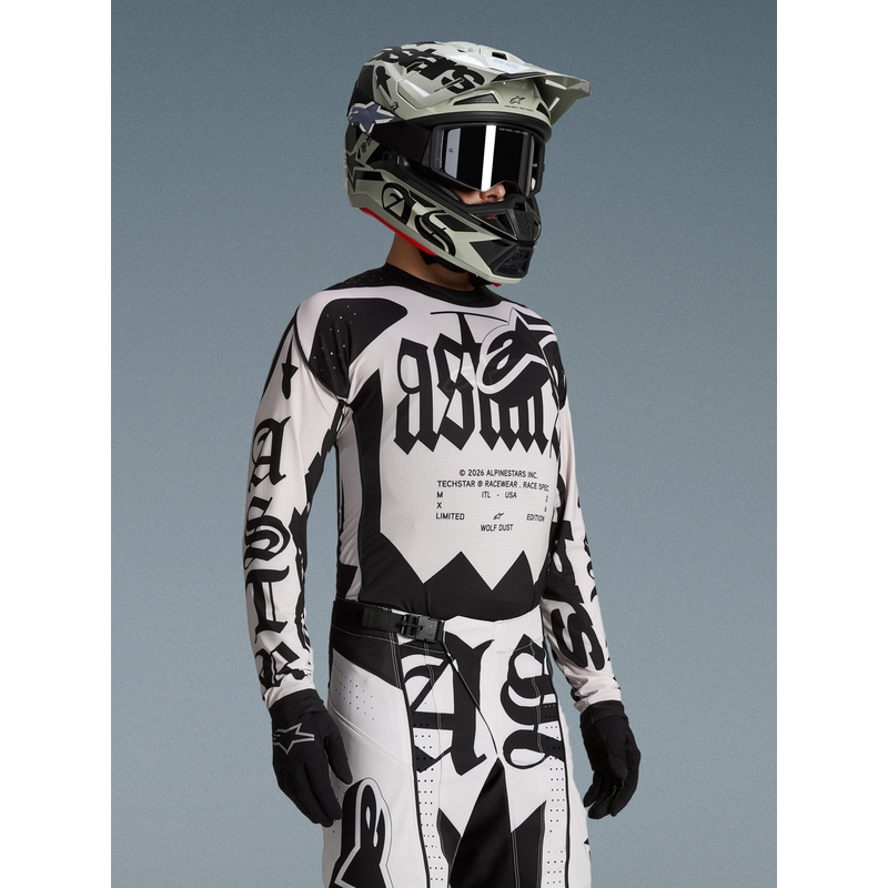 Alpinestars Techstar piiratud väljaande motokrossisärk Wolf Dust liiva-must