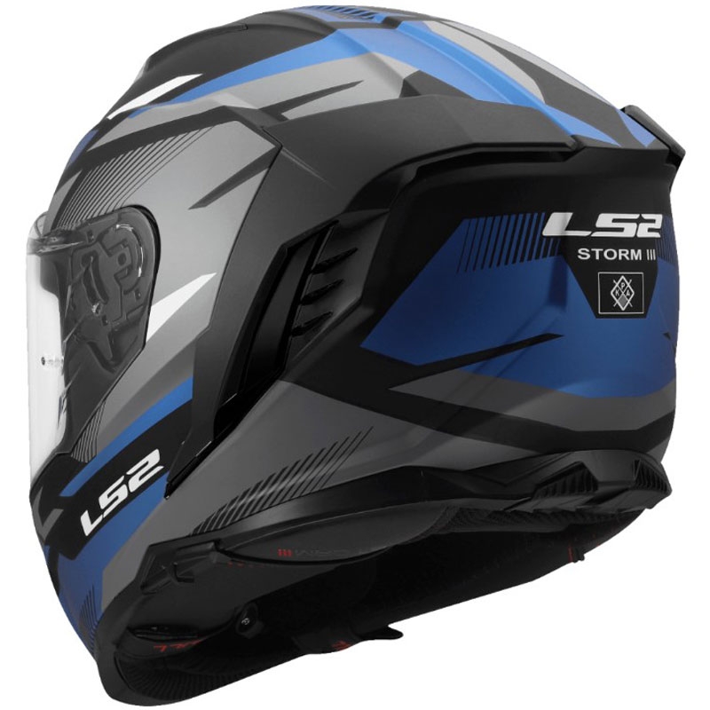 Täismaskiiver mootorrattale LS2 FF818 Storm III Komai must-sinine