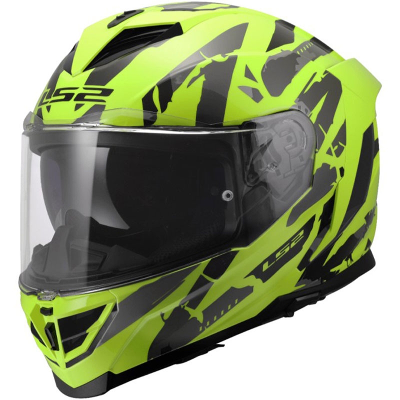 Täismaskiiver mootorrattale LS2 FF818 Storm III Kaos kollane