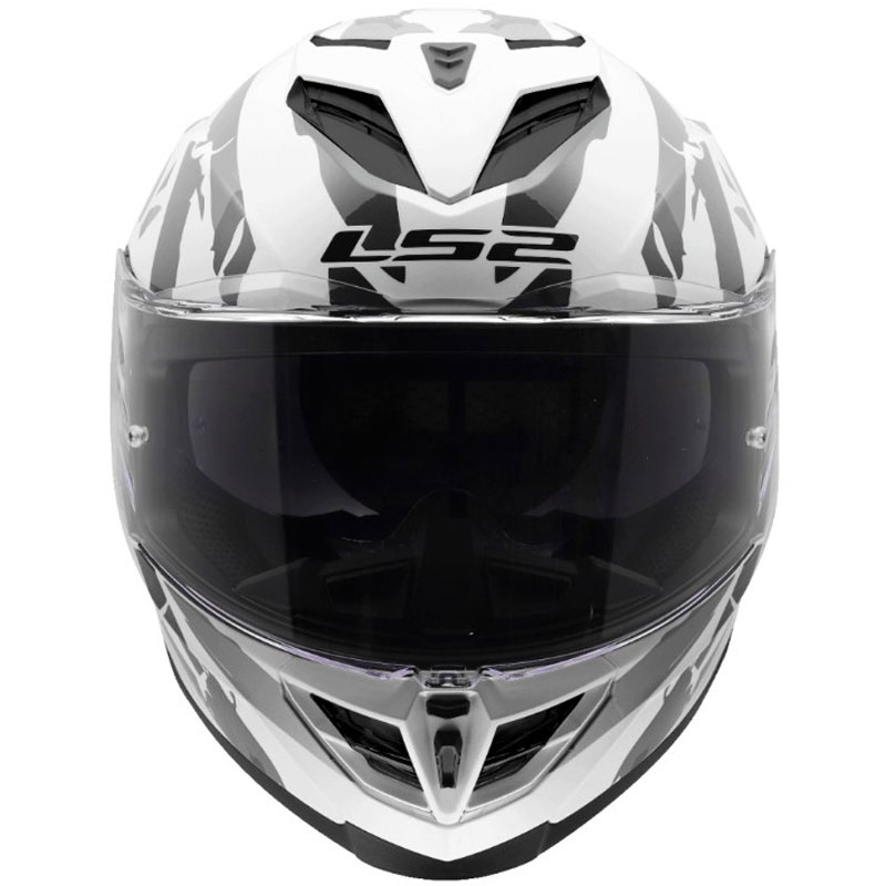 Täismaskiiver mootorrattale LS2 FF818 Storm III Kaos valge-hall