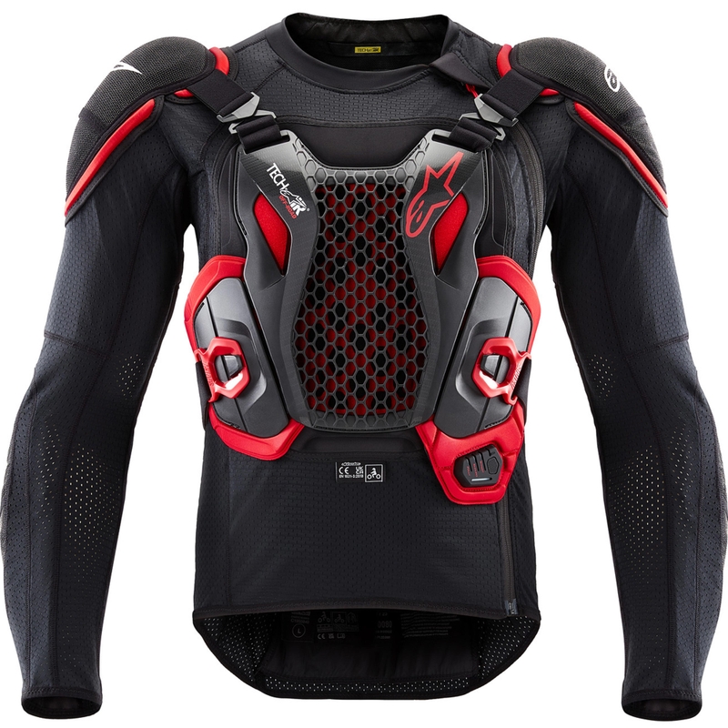 Alpinestars TECH-AIR®OFF-ROAD süsteemiga mootorratta turvapadjavest must-punane